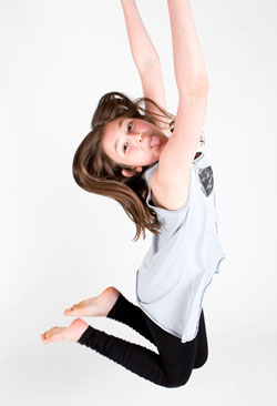 Portrait Photography - young girl jumping